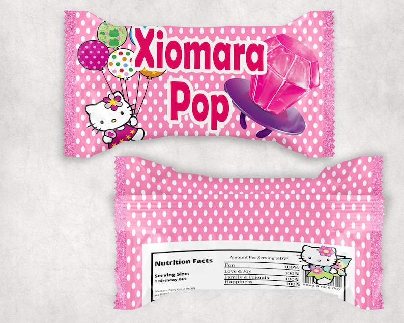 Hello Kitty Inspired Chip Bag Party Favor Chip Bags Hello Etsy Australia
