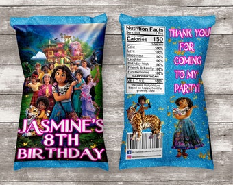 Bolsa de patatas fritas inspirada en Encanto, Recuerdo de fiesta, Bolsas de patatas fritas, Cumpleaños de Encanto, Bolsas de regalo de Encanto, Fiesta de Encanto