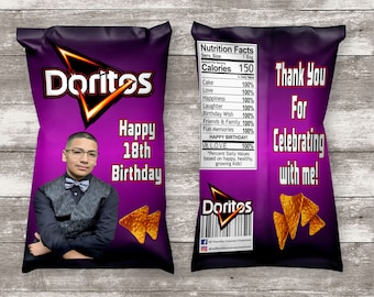 Doritos Inspired Chip Bag, Doritos, Birthday Chip bag, Treat Bags