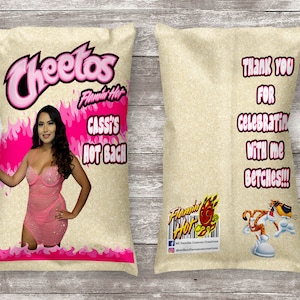 Cheetos Chip Bag, Flamin Hot Party Favor, Cheetos Chip Bags, Hot Birthday, Cheetos Wedding, Bachelorette Party