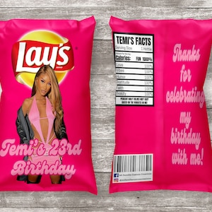 Lays Inspired Chip Bag, Lays, Birthday Chip bag, Treat Bags, Custom Bags, Personalized Chip Bags,