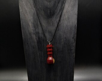 Houten sieraden - ketting van Red Heart hout - hanger ketting - uniek