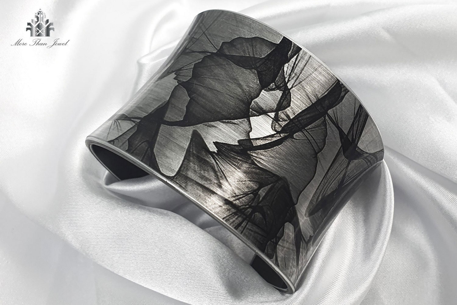 Black and sale white cuff bracelet