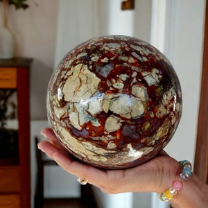 Amazing Huge 180 MM Large purpleJasper Stone Sphere |3.700 kg |  Hand polished | Metaphysical Crystal Healing Energy | Gifting