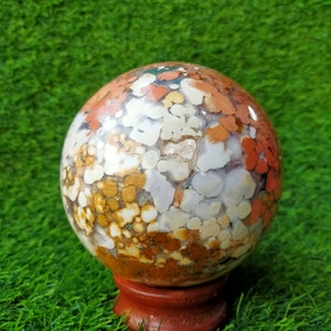 Compre exclusivo 127 MM XXXL cobra Jasper Crystal / Ocean Jasper / Premium Una pieza Gran Esfera de Cristal Enorme Curación / Decoración del hogar decoración de la oficina