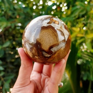 Compre una increíble piedra de jaspe cobra real natural grande de 68 mm, esférico, metafísico, curación con cristales, regalo