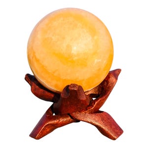 Excellent Superb 76 MM Sphere Orange Calcite|Crystal Divination|Energy Stone Sphere|Crystal Chakra| Meditation|Home Decor|Well Polished