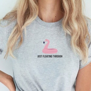 Just Floating trough T-shirt | Flamingo Shirt | Flamingo Gift Shirt