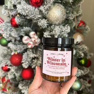 Winter In Wisconsin | State Candle | Soy Wax Candle | Wisconsin Candle Gift