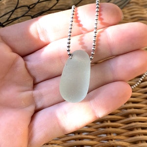 Authentic Spanish Sea Glass Pendant, Foam Sea Glass Drop Upcycled Jewelry, Sea Love Ooak Sea Glass gift, Chunky sea glass, Mermaid tears