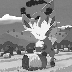 Leafeon Vmax Textured Art Print