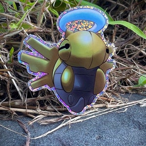 Shedinja  3&quot; x 3&quot; Vinyl Glitter Sticker