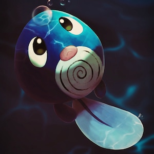 Poliwag Textured Art Print