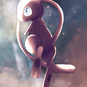 Mew Textured Art Print