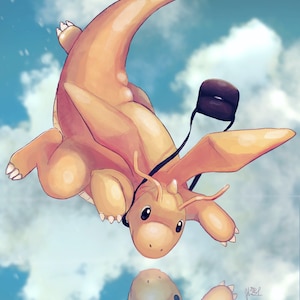 Dragonite On Textured Art Paper
