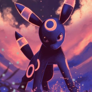 Umbreon Textured Art Print
