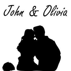 Personalized Silhouette Art of Your Wedding Day, Romantic Portrait of You and Your Spouse,