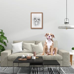 Dog Portrait Caricature, Big Head Drawing of Your Pet