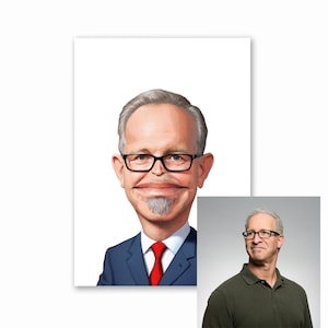 Custom Caricature from Photo, Personalised Ugly Portraits for Family and Group of Friends
