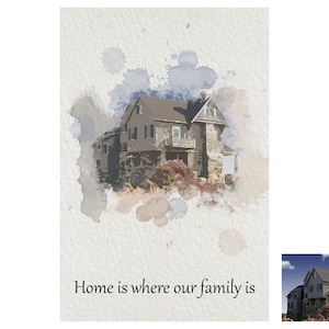 New Homeowner Gift: Celebrate Your New Beginning with a Custom Artwork, Watercolor House Portrait, House Painting from Photo