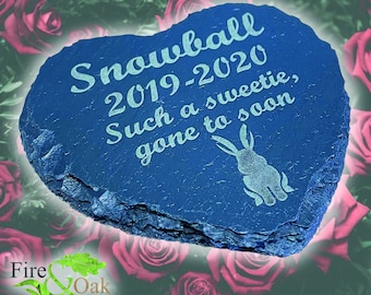 Memorial Slate Plaque for Pet - Dog, Cat, Rabbit, Guinea Pig, Hamster - Personalised