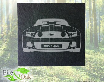 Personalised Ford Mustang Slate Coaster