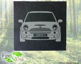 Personalised BMW Mini Cooper S Slate Coaster