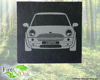 Personalised BMW Mini Cooper Slate Coaster