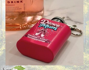 1oz Mini Hip Flask Keyring – Stainless Steel, Customizable Design