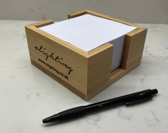 Personalised Bamboo Memo Block Set