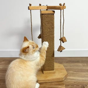 Cat Scratch, Cat Sisal Scratching Post, Cat Climbing Pole, Cat Furniture, Cat Play Natural Wood Furniture, Pet Scratching Toy