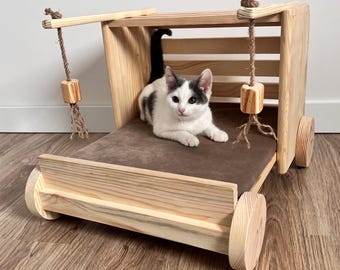 Cat bed, Cozy cat bed, cute cat bed, Warm cat bed, Large cat bed, Cat bed cushion, Handmade cat bed, Funny cat bed, Personalized cat bed