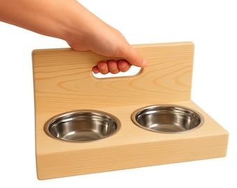 Double feeder for big cats, Cat bowls, Pet bowls, Pet feeder, Cat feeding station, Cat Raised Food