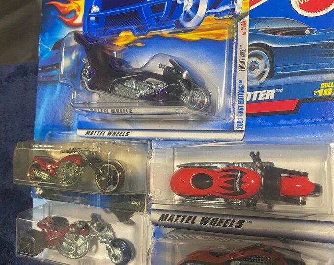 5 Total Hot Wheels Motorcycles Etsy