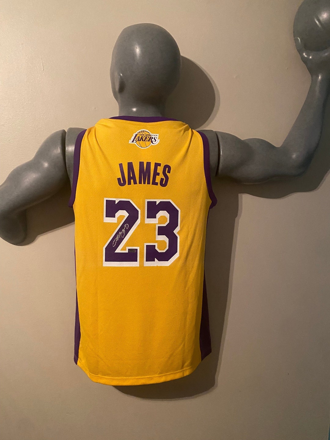 signed lebron lakers jersey