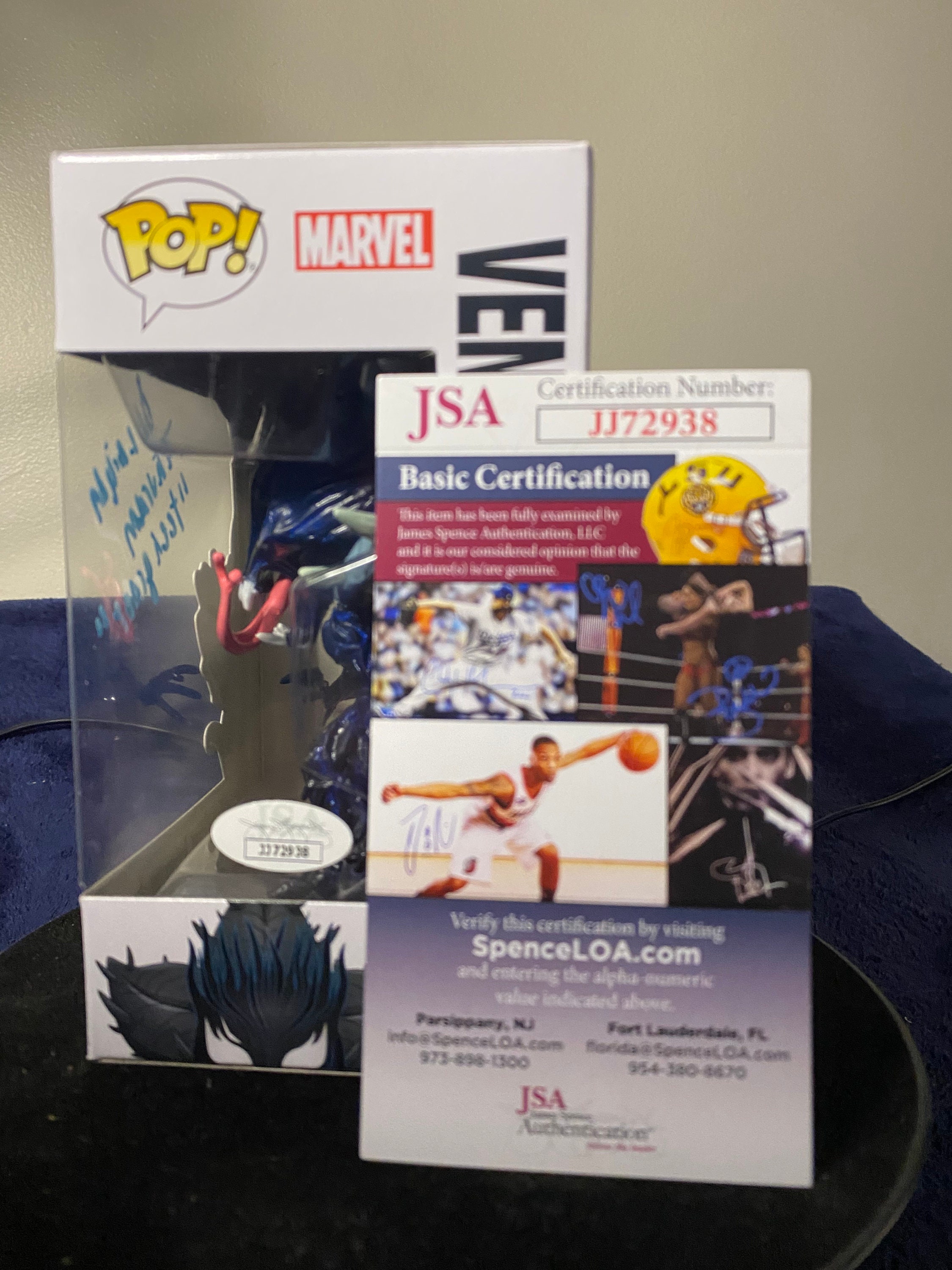 Venomized Groot Funko Pop Autographed by Olaniyan Thurman JSA Certificate  of Authenticity 