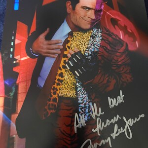 Tommy Lee Jones as 2 Face Signed 8x10 Photo With Certificate - Etsy
