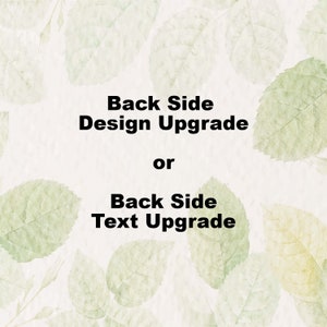 Back Side Upgrade, Back Side Text, Back Design, Front Side Upgrade, Shirt not Included