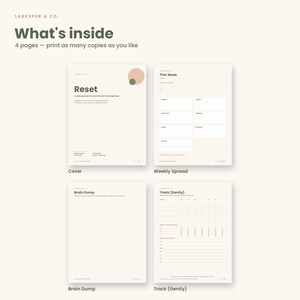 Home Reset Kit Printable, Weekly and Monthly Reset Planners and 52 Week Home Reset Planner PDF, ADHD Cleaning Planner, A5 A4 Letter image 3