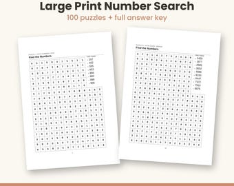 Large Print Number Search, Care Home Group Licence, 100 Puzzles PDF, Activity Coordinator Resource, A4 and Letter