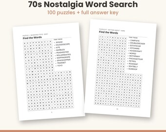 70s Nostalgia Word Search, Care Home Group Licence, 100 Reminiscence Puzzles PDF, Activity Coordinator, A4 and Letter