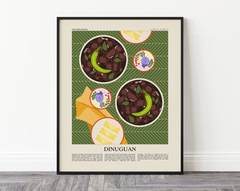 Dinuguan Art Print, Philippines Poster, Filipino Food Art, Modern Kitchen Wall Art, Restaurant Print, Chef Print, Cafe Print, Food Poster