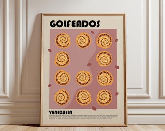 Golfeados Art Print, Venezuelan Food Poster, Traditional Latin American Cuisine Wall Art, Kitchen Decor, Food Lover Gift, Venezuela Print