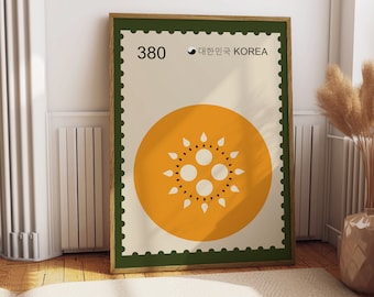 Hobakjuk Art Print, Korean Food Poster, Modern Kitchen Wall Decor, Korean Noodle Art, Food Art Print, Chef Print, Korean Art, Food Print