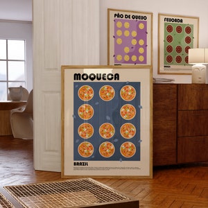 Moqueca Poster, Brazillian Food Print, Brazil Poster, Seafood Poster, Modern Kitchen Art, Dining Room Wall Art Decor, Restaurant Art Poster