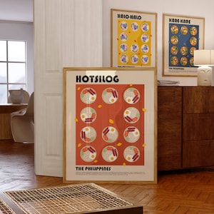 Hotsilog Art Print, Fillipino Food Poster, Philippines Print, Asian Food Poster, Modern Kitchen Wall Art, Minimalist Food Art, Food Pop Art