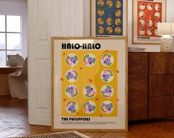 Halo Halo Art Print, Filipino Food Art, Filipino Dessert Poster, Asian Food Poster, Pop Food Art, Philippines Poster