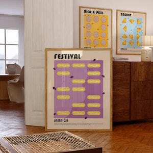 Festival Art Print, Jamaican Food Poster, Kitchen Decor, Food Lover Gift, Jamaica Print, Caribbean Fried Bread Wall Art