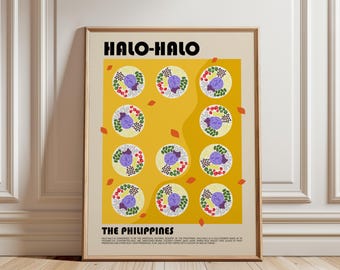 Halo Halo Art Print, Filipino Food Art, Filipino Dessert Poster, Asian Food Poster, Pop Food Art, Philippines Poster