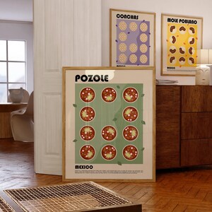 Pozole Art Print, Mexican Soup Poster, Traditional Cuisine Wall Art, Kitchen Decor, Food Lover Gift, Mexico Poster image 2